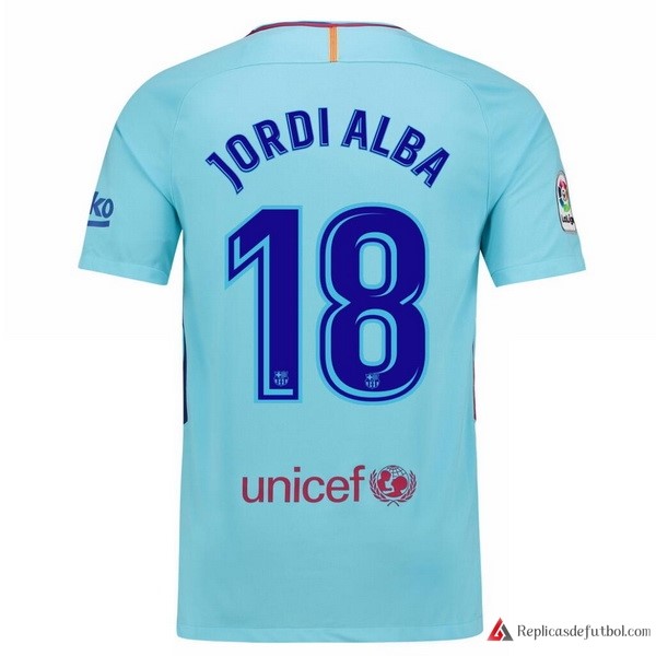 Camiseta Barcelona Segunda equipación Jordi Alba 2017-2018